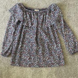 Michael Kors floral paisley blouse (off the shoulder or boat neck)
